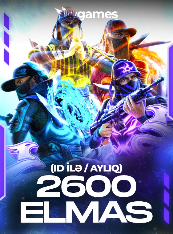 Free Fire Monthly Membership 2600 Elmas 7/24