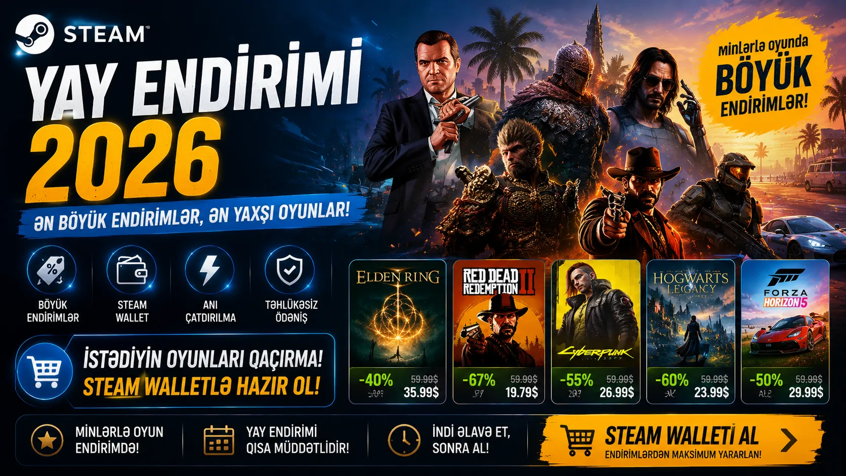 Steam Yay Endirimi 2026 – Hansı Oyunları Almağa Dəyər? | SKY Blog
