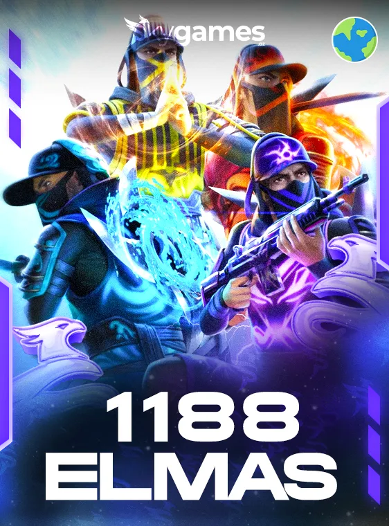 Free Fire 1188 Elmas Qlobal