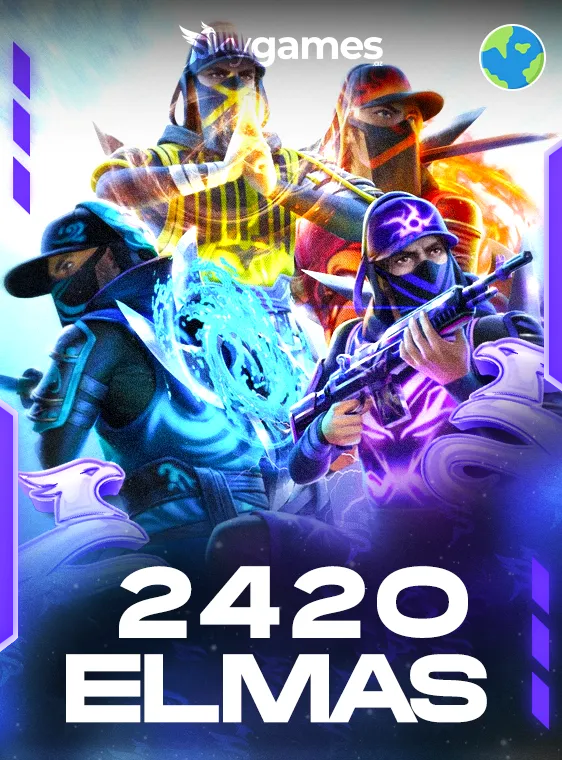 Free Fire 2420 Elmas Qlobal